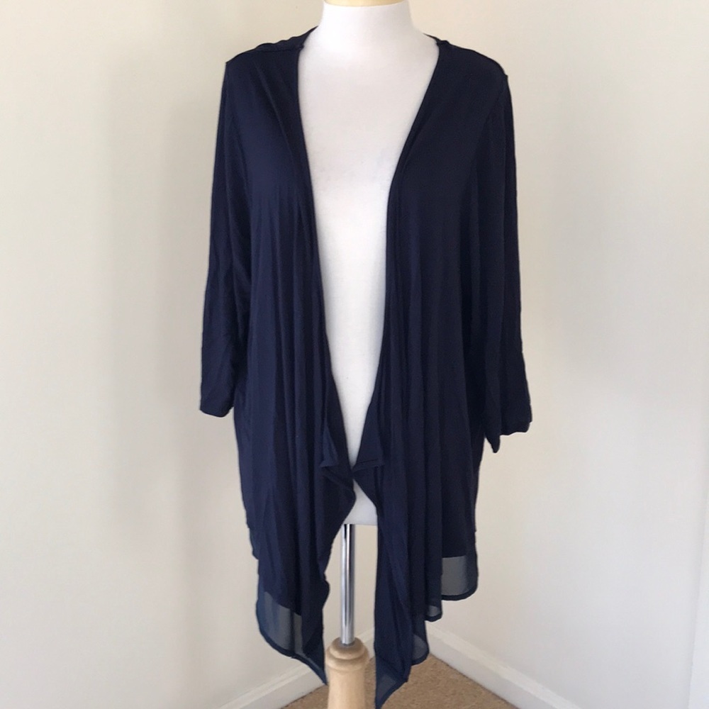 LANE BRYANT Bryant Size 18/20 navy open cardigan - Picture 1 of 6